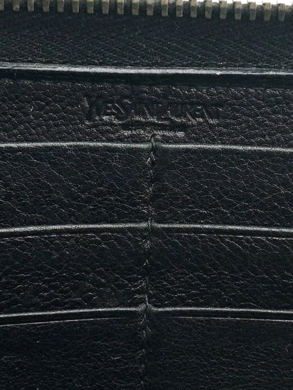 YSL vintage Classic Black Leather Wallet all inclusive EUC $1599 retail - Picture 5 of 14
